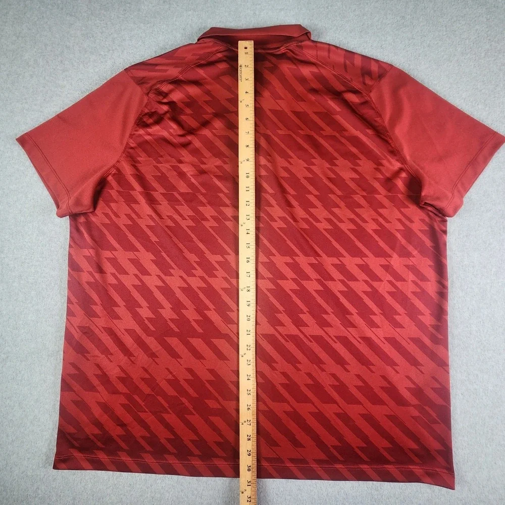 Stanford Cardinal Embroidered Polo Golf Shirt Mens XXL Red Nike Dri-Fit Athletic